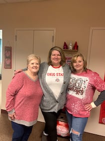 Linda and her co-workers sent us this photo saying they are at work supporting our Buckeyes!