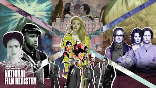 Images from movies including Clueless, Glory, Freda, The Incredibles, and The Hours.