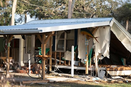 Damage left behind after Hurricane Milton