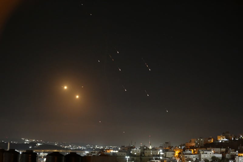 Rockets fired on Israel by Iran.